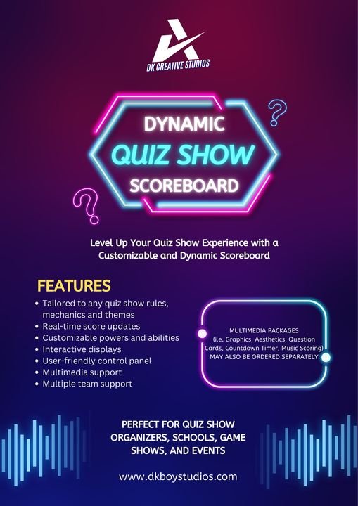 Quiz Show Scoreboard Offering Poster